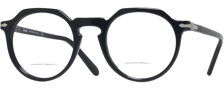 Round Black Persol 3281V Bifocal w/ FREE NON-GLARE View #1