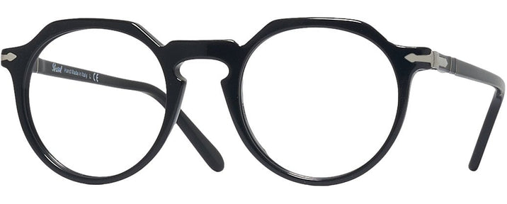 Round Black Persol 3281V Single Vision Full Frame w/ FREE NON-GLARE View #1