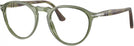 Round Transparent Green Persol 3286V Single Vision Full Frame View #1
