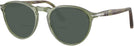 Round Transparent Green Persol 3286V Bifocal Reading Sunglasses View #1
