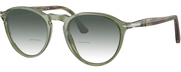 Round Transparent Green Persol 3286V w/ Gradient Bifocal Reading Sunglasses View #1