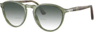 Round Transparent Green Persol 3286V w/ Gradient Bifocal Reading Sunglasses View #1