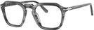Square Striped Grey Persol 3292V L Progressive No-Lines View #1