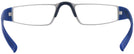Rectangle Blue/Gunmetal Porsche 8801 Single Vision Half Frame View #4