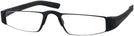 Rectangle Black/Black Porsche 8801 Single Vision Half Frame View #1