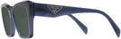 Square Blue Transparent Prada 09ZV Progressive No-Line Reading Sunglasses View #3