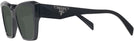 Square Black Prada 09ZV Progressive No-Line Reading Sunglasses View #3