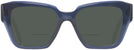 Square Blue Transparent Prada 09ZV Bifocal Reading Sunglasses View #2