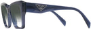 Square Blue Transparent Prada 09ZV w/ Gradient Bifocal Reading Sunglasses View #3