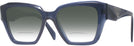 Square Blue Transparent Prada 09ZV w/ Gradient Bifocal Reading Sunglasses View #1