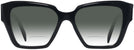 Square Black Prada 09ZV w/ Gradient Bifocal Reading Sunglasses View #2