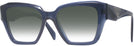 Square Blue Transparent Prada 09ZV w/ Gradient Progressive No-Line Reading Sunglasses View #1
