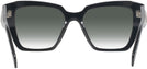 Square Black Prada 09ZV w/ Gradient Progressive No-Line Reading Sunglasses View #4