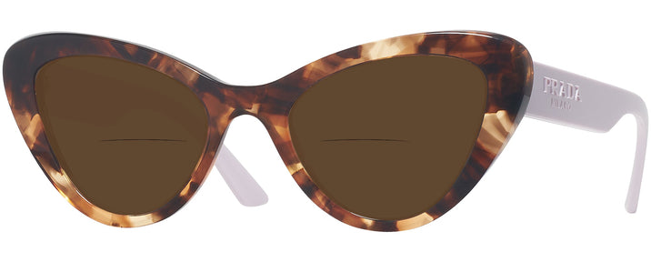 Cat Eye Havana Prada 13YS Bifocal Reading Sunglasses View #1