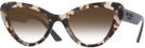 Cat Eye Talc Havana Prada 13YS w/ Gradient Progressive No Line Reading Sunglasses View #1