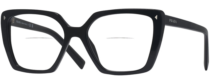 Oversized,Square Black Prada 16ZV Bifocal View #1