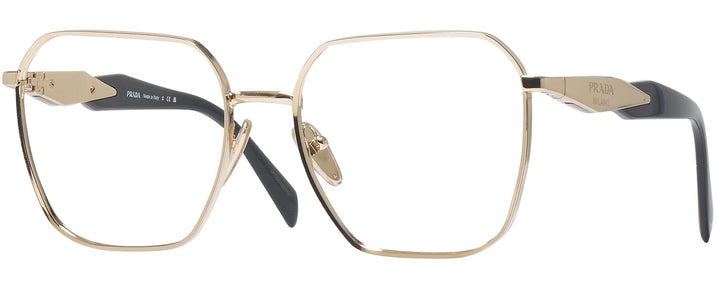 Square,Oversized Pale Gold Prada 56ZV Single Vision Full Frame View #1