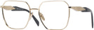 Square,Oversized Pale Gold Prada 56ZV Single Vision Full Frame View #1