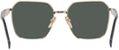 Square,Oversized Pale Gold Prada 56ZV Progressive Reading Sunglasses View #4