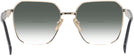 Square,Oversized Pale Gold Prada 56ZV w/ Gradient Bifocal Reading Sunglasses View #4