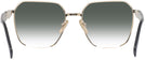 Square,Oversized Pale Gold Prada 56ZV w/ Gradient Progressive Reading Sunglasses View #4
