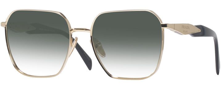 Square,Oversized Pale Gold Prada 56ZV w/ Gradient Progressive Reading Sunglasses View #1