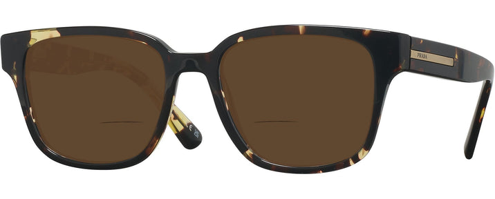 Square HAVANA BLACK/YELLOW Prada A09V Bifocal Reading Sunglasses View #1