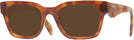 Rectangle Havana Cognac Prada A10V Progressive No-Line Reading Sunglasses View #1
