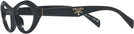 Unique Black Prada A21V Single Vision Half Frame View #3