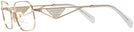 Rectangle Pale Gold Prada A53V Bifocal View #3