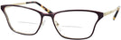 Cat Eye Bordeaux/pale Gold Prada 60XV Bifocal View #1