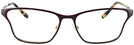 Cat Eye Bordeaux/pale Gold Prada 60XV Single Vision Full Frame View #2