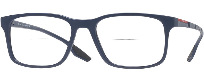 Square Matte Blue Prada Sport 01LV L Bifocal View #1
