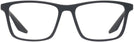 Rectangle Black Rubber Prada Sport 01QV L Single Vision Full Frame View #2