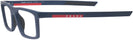 Rectangle Matte Blue Prada Sport 02QV Single Vision Full Frame View #3