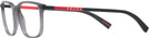 Rectangle Transparent Anthracite Prada Sport 02RV Single Vision Full Frame View #3