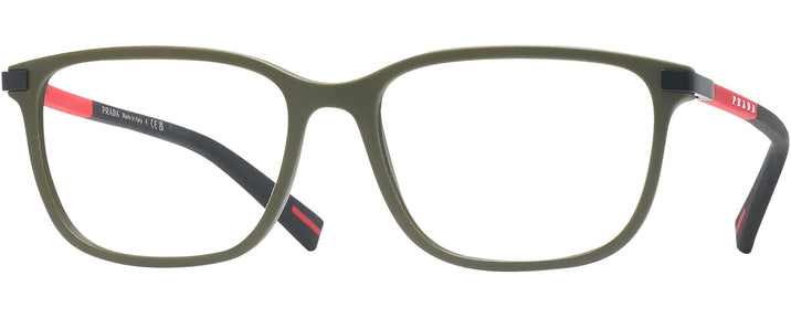 Rectangle Matte Military Green Prada Sport 02RV Single Vision Full Frame View #1