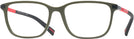 Rectangle Matte Military Green Prada Sport 02RV Single Vision Full Frame View #1