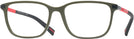 Rectangle Matte Military Green Prada Sport 02RV Progressive No-Lines View #1