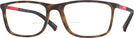 Rectangle Dark Havana Rubbered Prada Sport 03QV Bifocal View #1