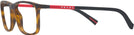 Rectangle Dark Havana Rubbered Prada Sport 03QV Progressive No-Lines View #3