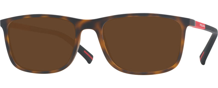 Rectangle Dark Havana Rubbered Prada Sport 03QV Progressive Reading Sunglasses View #1