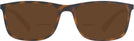 Rectangle Dark Havana Rubbered Prada Sport 03QV Bifocal Reading Sunglasses View #2