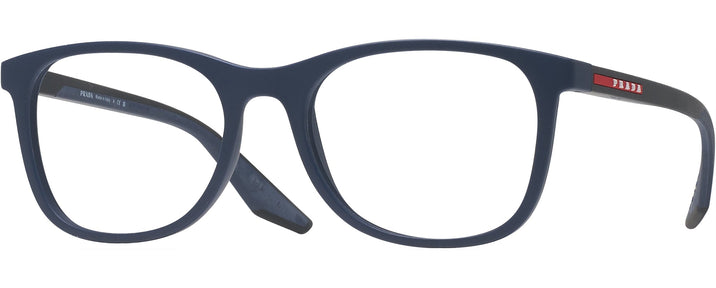 Square Rubber Blue Prada Sport 05PV Single Vision Full Frame View #1
