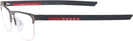 Rectangle Matte Grey Prada Sport 51QV Progressive No-Lines View #3