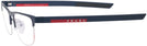 Rectangle Matte Blue Prada Sport 51QV Single Vision Full Frame View #3