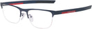 Rectangle Matte Blue Prada Sport 51QV Single Vision Full Frame View #1