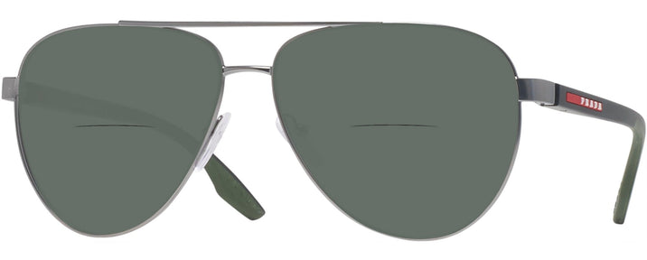 Aviator Silver Prada Sport 52YS Bifocal Reading Sunglasses View #1