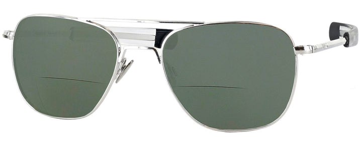 Aviator White Gold Aviator White Gold Bifocal Reading Sunglasses View #1