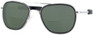 Aviator Bright Chrome Aviator Inlay Bifocal Reading Sunglasses View #1